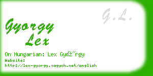 gyorgy lex business card